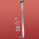 Боковая стенка для кабины Koer SR SW04-90x200-TR-07 прозрачное стекло Easy Clean 10мм, графит (KR5391)