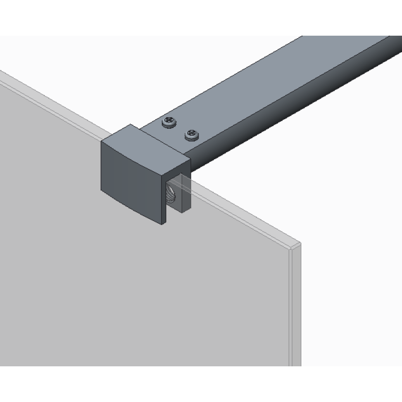 Душевая перегородка Koer SR SP01-90x200-TR-01 Walk-In прозрачное стекло Easy Clean 8мм, хром (KR5392)
