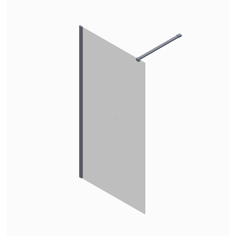 Душевая перегородка Koer SR SP01-90x200-TR-01 Walk-In прозрачное стекло Easy Clean 8мм, хром (KR5392)