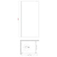 Душевая перегородка Koer SR SP01-100x200-TR-01 Walk-In прозрачное стекло Easy Clean 8мм, хром (KR5393)