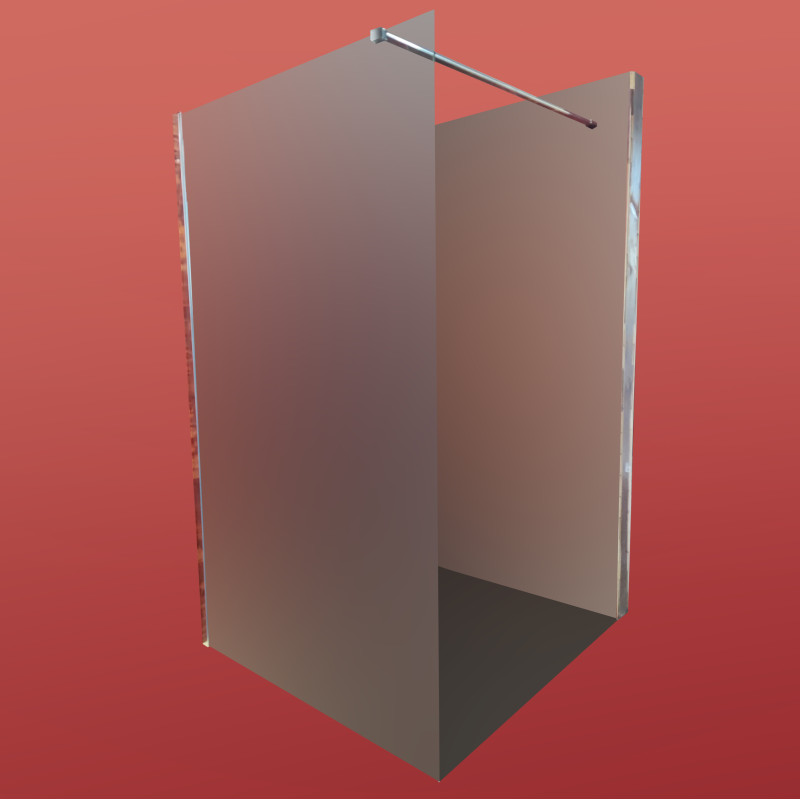 Душевая перегородка Koer SR SP01-120x200-TR-01 Walk-In прозрачное стекло Easy Clean 8мм, хром (KR5394)