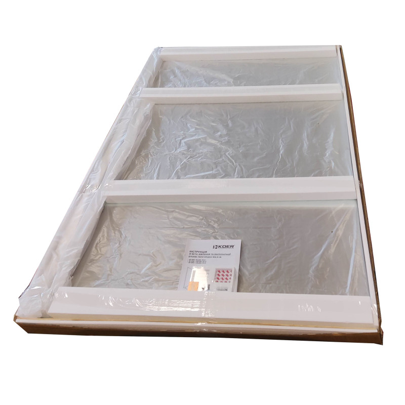 Душевая перегородка Koer SR SP01-120x200-TR-01 Walk-In прозрачное стекло Easy Clean 8мм, хром (KR5394)