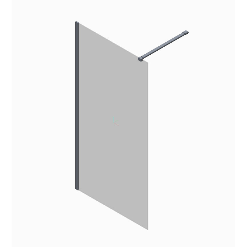 Душевая перегородка Koer SR SP01-120x200-TR-01 Walk-In прозрачное стекло Easy Clean 8мм, хром (KR5394)