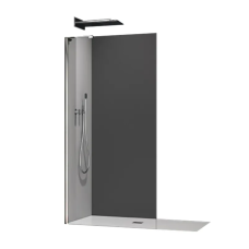 Душевая перегородка Koer SR SP02-100x200-TR-01 Walk-In прозрачное стекло Easy Clean 8мм, хром (KR5395)