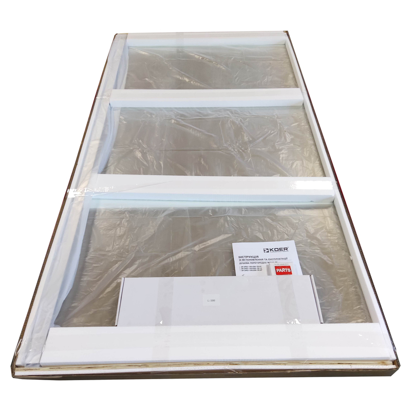 Душевая перегородка Koer SR SP02-100x200-TR-01 Walk-In прозрачное стекло Easy Clean 8мм, хром (KR5395)