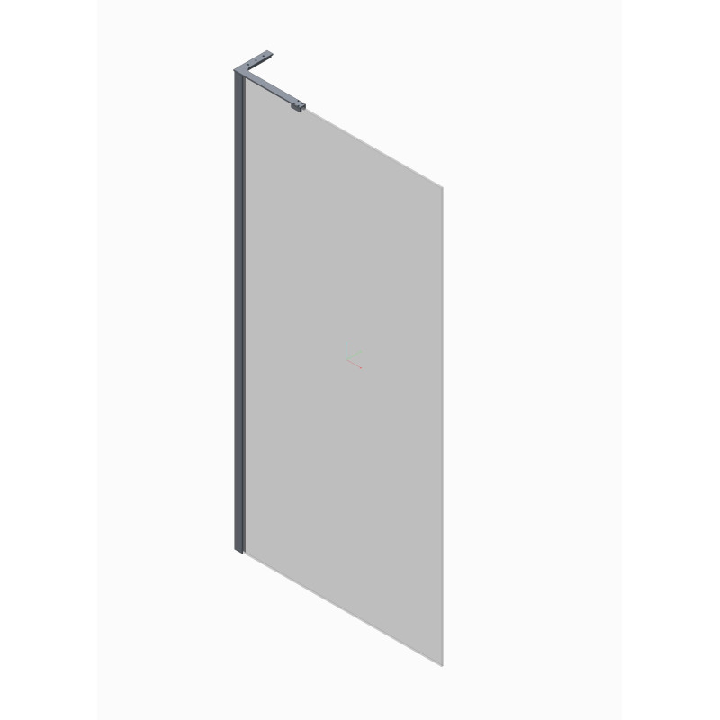 Душевая перегородка Koer SR SP02-100x200-TR-01 Walk-In прозрачное стекло Easy Clean 8мм, хром (KR5395)