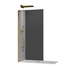 Душевая перегородка Koer SR SP02-100x200-TR-12 Walk-In проз.стекло Easy Clean 8мм, матовое золото (KR5396)