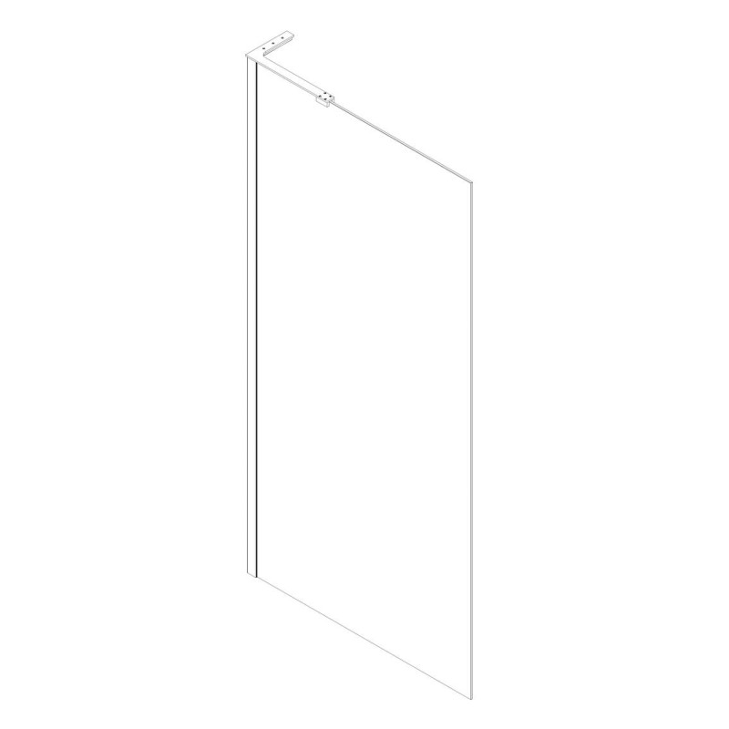 Душевая перегородка Koer SR SP02-100x200-TR-07 Walk-In прозрачное стекло Easy Clean 8мм, графит (KR5397)
