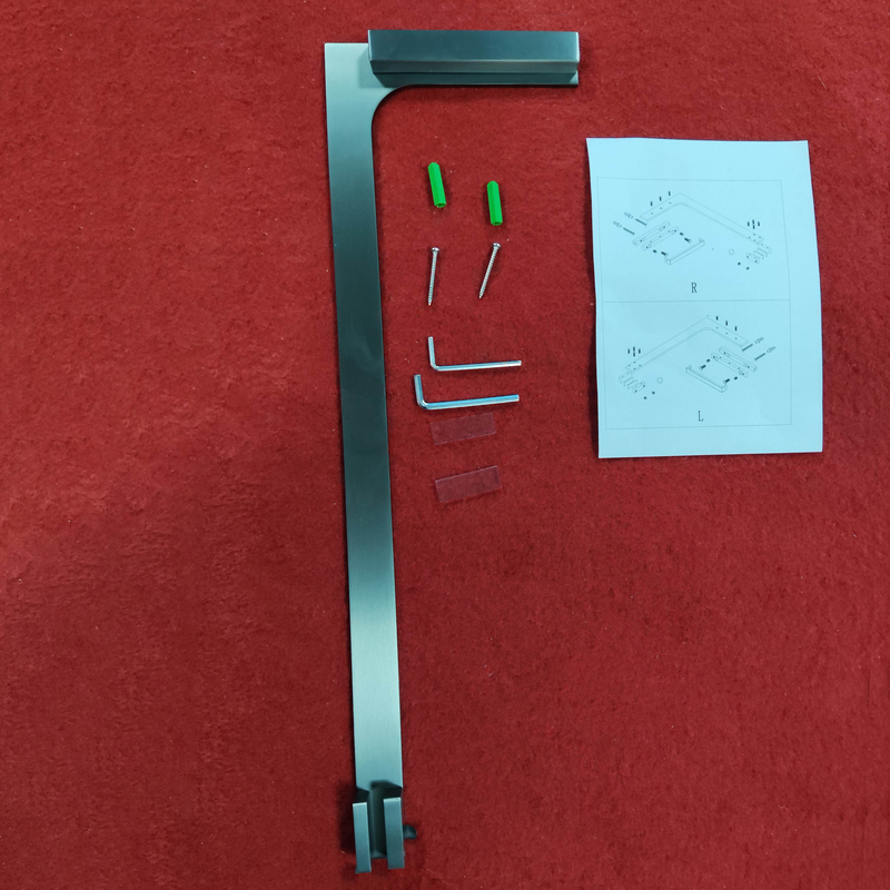 Душевая перегородка Koer SR SP02-100x200-TR-07 Walk-In прозрачное стекло Easy Clean 8мм, графит (KR5397)