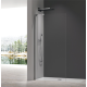 Душевая перегородка Koer SR SP02-100x200-TR-07 Walk-In прозрачное стекло Easy Clean 8мм, графит (KR5397)