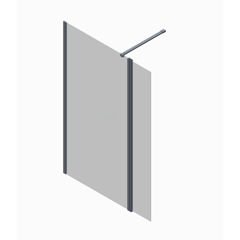 Душевая перегородка Koer SR SP03-120x200-TR-01 Walk-In прозрачное стекло Easy Clean 8мм, хром (KR5398)
