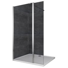Душевая перегородка Koer SR SP03-120x200-TR-01 Walk-In прозрачное стекло Easy Clean 8мм, хром (KR5398)