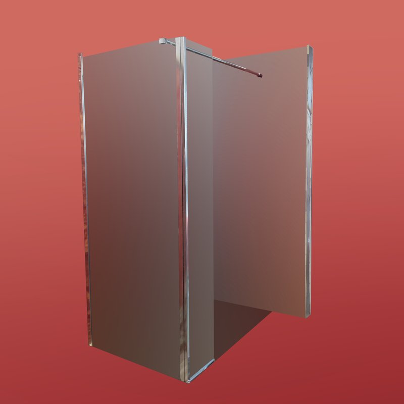 Душевая перегородка Koer SR SP03-120x200-TR-01 Walk-In прозрачное стекло Easy Clean 8мм, хром (KR5398)