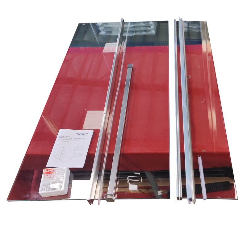 Душевая перегородка Koer SR SP03-30x200-TR-01 Walk-In (двиг. часть) прозрачное стекло Easy Clean 8мм, хром (KR5399)
