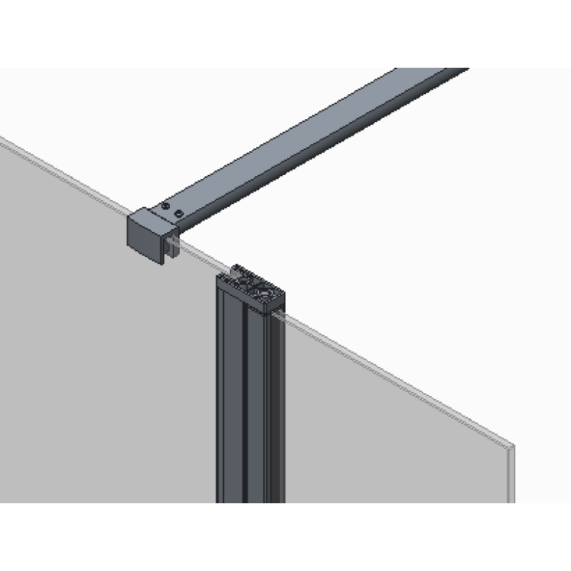 Душевая перегородка Koer SR SP03-30x200-TR-01 Walk-In (двиг. часть) прозрачное стекло Easy Clean 8мм, хром (KR5399)