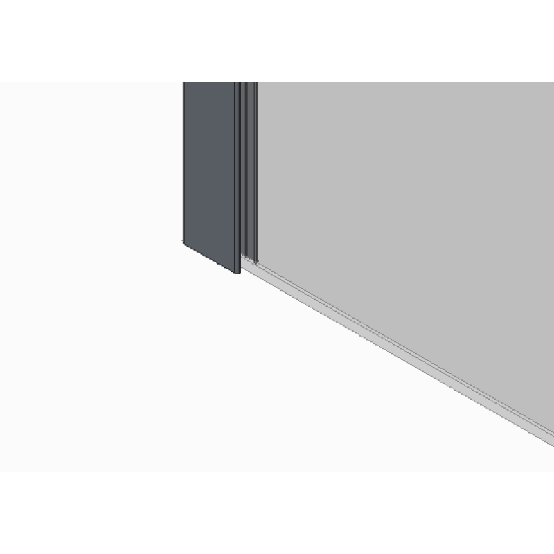Душевая перегородка Koer SR SP03-30x200-TR-01 Walk-In (двиг. часть) прозрачное стекло Easy Clean 8мм, хром (KR5399)