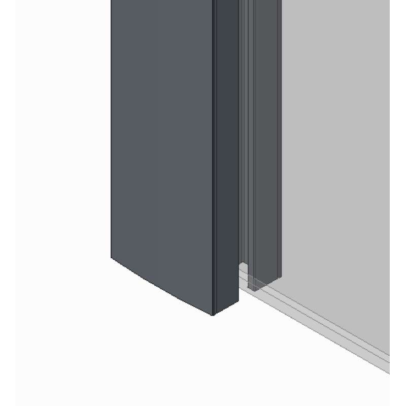 Шторки стеклянные на ванну Koer SR BS04-95x140-TR-07 прозрачное стекло 6мм, графит (KR5404)