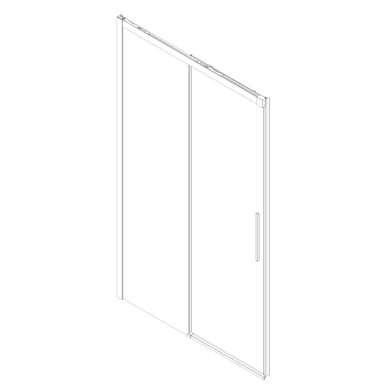 Дверь в нишу Koer SR SD05-120x200-TR-01 прозрачное стекло Easy Clean 6мм, хром (KR5405)