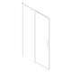 Дверь в нишу Koer SR SD05-120x200-TR-01 прозрачное стекло Easy Clean 6мм, хром (KR5405)