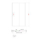Дверь в нишу Koer SR SD05-120x200-TR-01 прозрачное стекло Easy Clean 6мм, хром (KR5405)