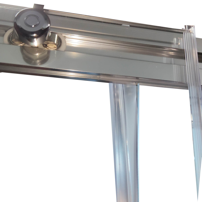 Дверь в нишу Koer SR SD05-120x200-TR-01 прозрачное стекло Easy Clean 6мм, хром (KR5405)