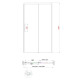 Дверь в нишу Koer SR SD05-140x200-TR-01 прозрачное стекло Easy Clean 6мм, хром (KR5406)