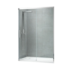 Дверь в нишу Koer SR SD05-140x200-TR-01 прозрачное стекло Easy Clean 6мм, хром (KR5406)