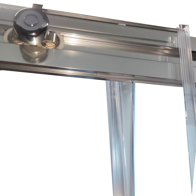 Дверь в нишу Koer SR SD05-140x200-TR-01 прозрачное стекло Easy Clean 6мм, хром (KR5406)