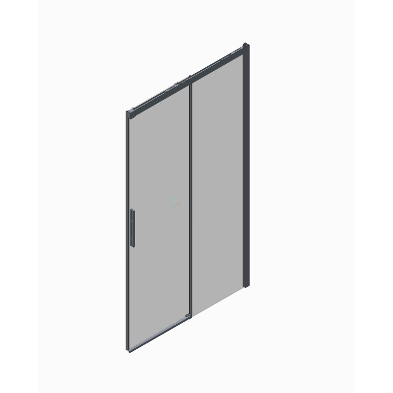 Дверь в нишу Koer SR SD05-140x200-TR-01 прозрачное стекло Easy Clean 6мм, хром (KR5406)