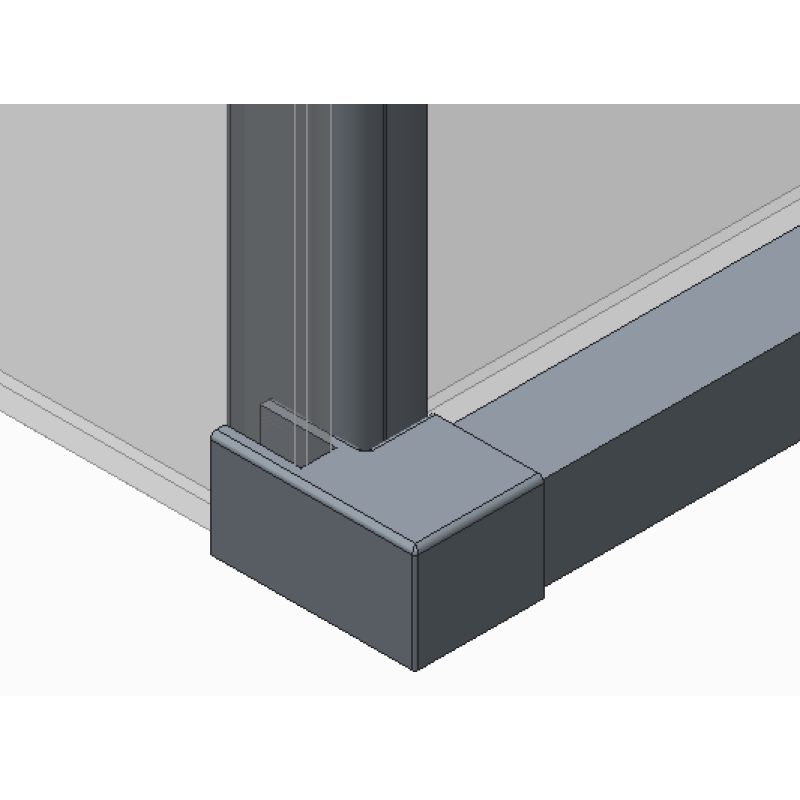 Боковая стенка для кабины Koer SR SW05-90x200-TR-01 прозрачное стекло Easy Clean 6мм, хром (KR5407)