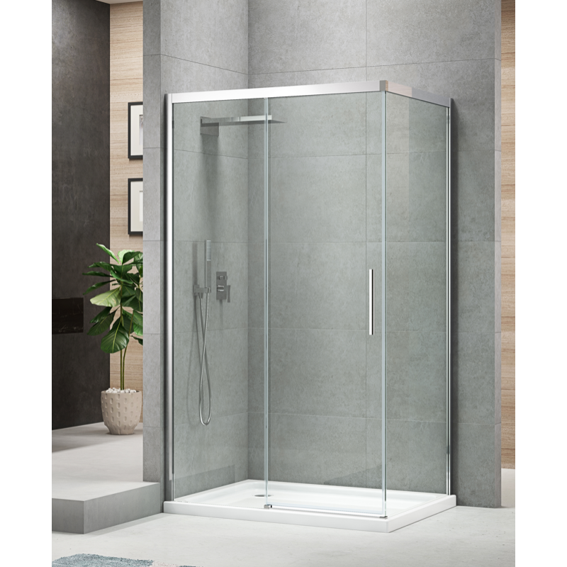 Боковая стенка для кабины Koer SR SW05-90x200-TR-01 прозрачное стекло Easy Clean 6мм, хром (KR5407)