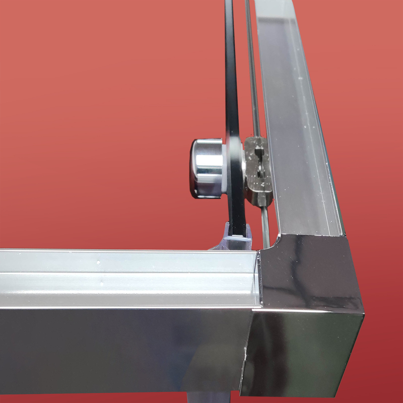 Боковая стенка для кабины Koer SR SW05-90x200-TR-01 прозрачное стекло Easy Clean 6мм, хром (KR5407)