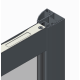 Боковая стенка для кабины Koer SR SW05-90x200-TR-01 прозрачное стекло Easy Clean 6мм, хром (KR5407)