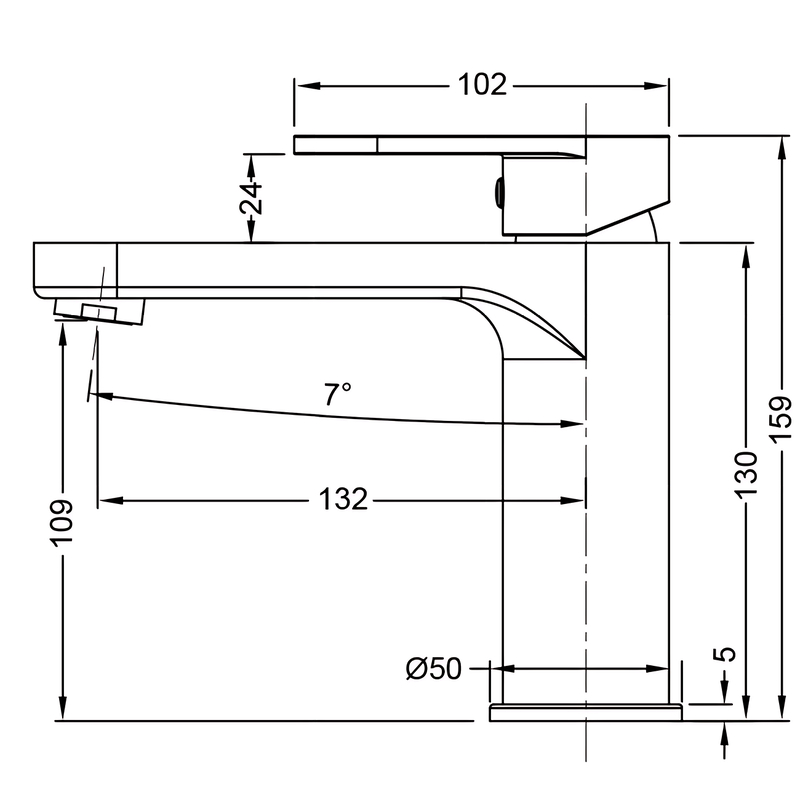 Смеситель для умывальника Koer KB-10030-07 (KR5426)