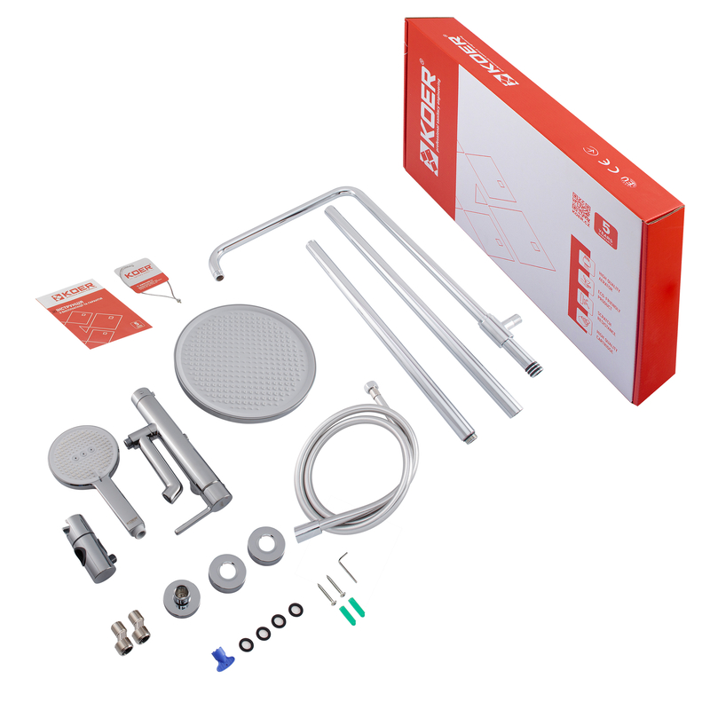 Душевая колонна со смесителем Koer KB-56029-01 3 функции, цвет хром (KR5481)