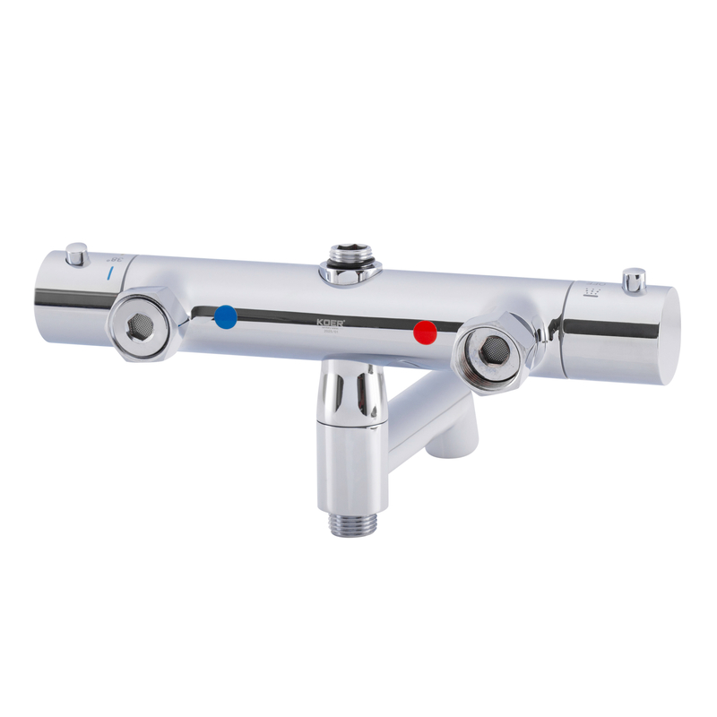 Душевая колонна с термостатическим смесителем Koer KB-57029-01 3 функции, цвет хром (KR5482)