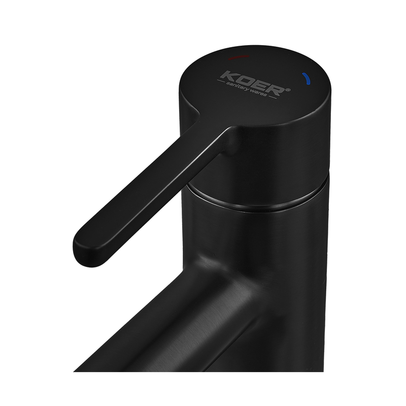 Смеситель для умывальника высокий Koer KB-11029-05 Цвет черный (KR5488)