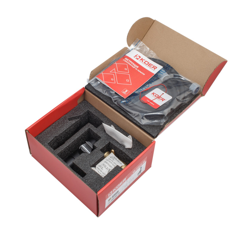 Смеситель для гигиенического душа Koer KB-23029-05 (Цвет черный) (KR5493)