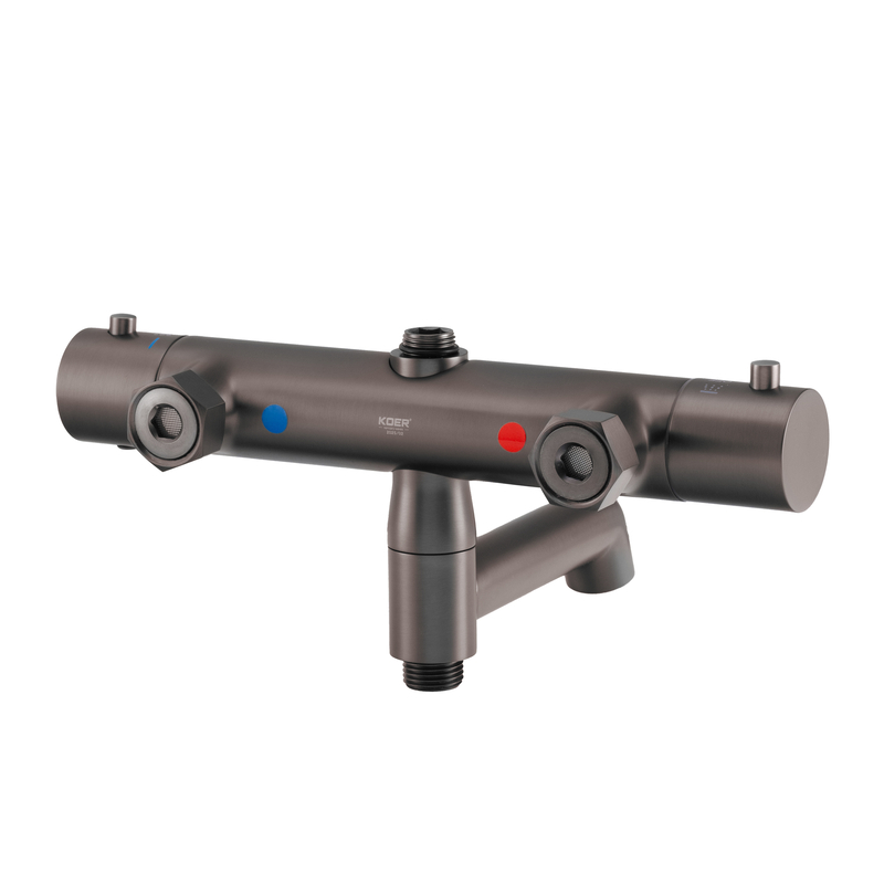 Душевая колонна с термостатическим смесителем Koer KB-57029-07 3 функции, цвет графит (KR5498)