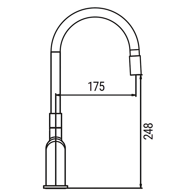 Смеситель для кухни Koer KB-70029-07 Цвет графит (KR5500)