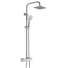 KOER KI-53017-02 Душевая колонна з термостататическим смесителем, 2 функции, из нержавеющей стали SUS304 (Цвет нержавейка) (KR5547)