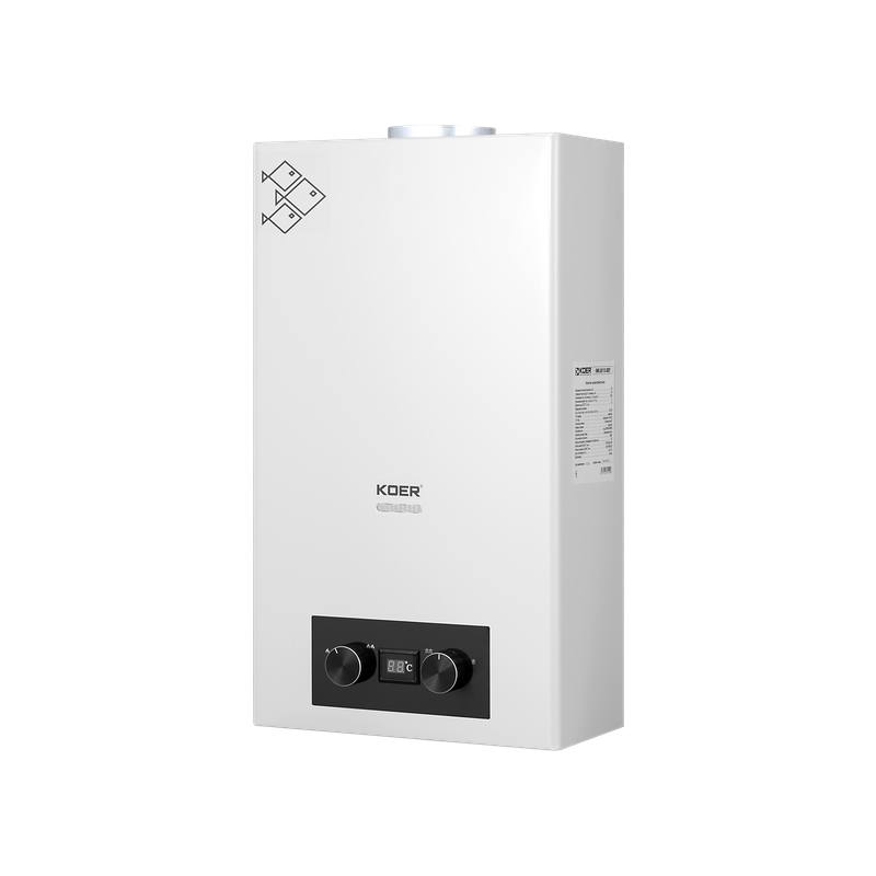 Газовая колонка Koer KWH.G0110 WHITE дымоходная 10 л/мин, цвет белый (KR5553)