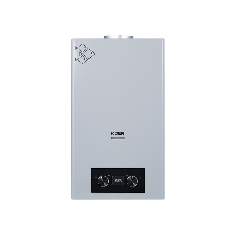 Газова колонка KOER KWH.G0110 GRAY димохідна 10 л/хв, колір сірий (KR5555)