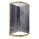Душевая кабина без поддона Koer SR SC04-90x90x195-TR-12 прозрачное стекло Easy Clean 5мм Матовое золото (KR5681)