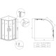 Душевая кабина без поддона Koer SR SC04-90x90x195-TR-12 прозрачное стекло Easy Clean 5мм Матовое золото (KR5681)