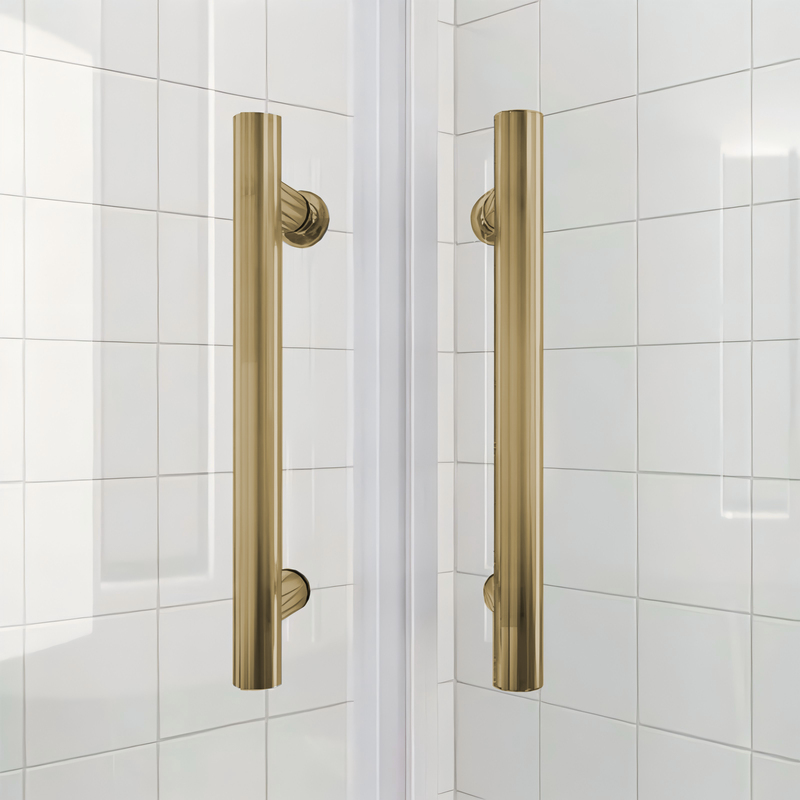 Душевая кабина без поддона Koer SR SC04-90x90x195-TR-12 прозрачное стекло Easy Clean 5мм Матовое золото (KR5681)
