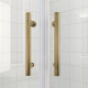Душевая кабина без поддона Koer SR SC04-90x90x195-TR-12 прозрачное стекло Easy Clean 5мм Матовое золото (KR5681)