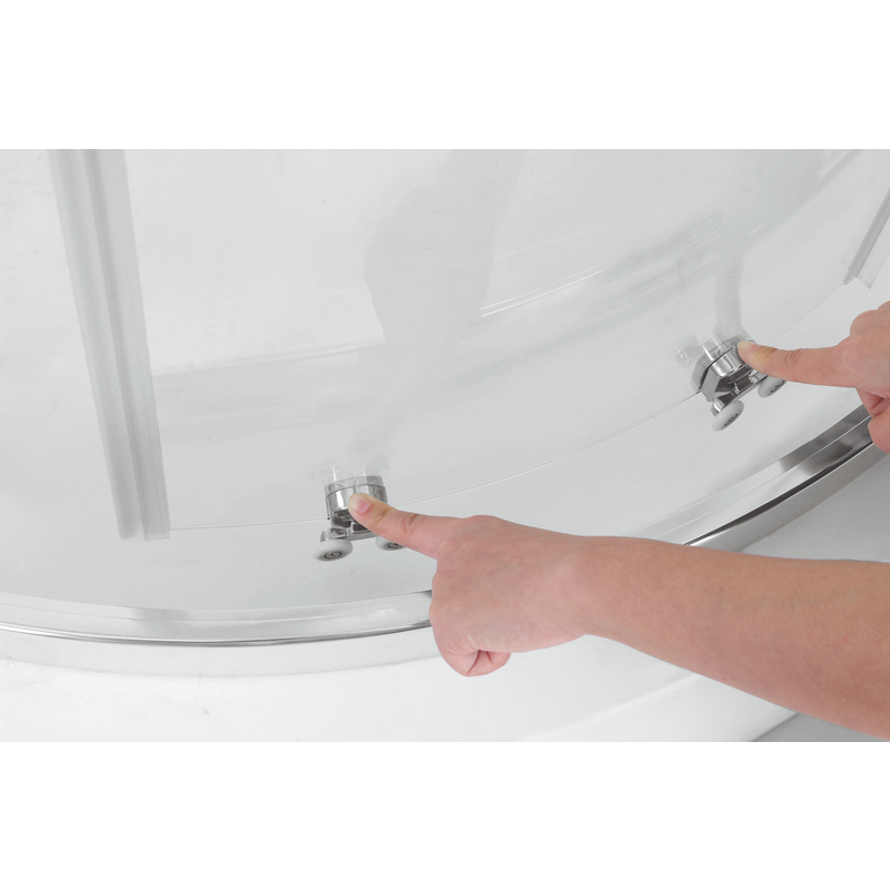 Душевая кабина без поддона Koer SR SC04-90x90x195-TR-02 прозрачное стекло Easy Clean 5мм SS Color (KR5682)