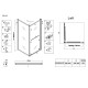 Душевая кабина без поддона Koer SR SC09-90x90x200-L-TR-01 прозрачное стекло Easy Clean 6мм Хром (KR5683)