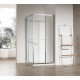 Душевая кабина без поддона Koer SR SC09-90x90x200-L-TR-01 прозрачное стекло Easy Clean 6мм Хром (KR5683)